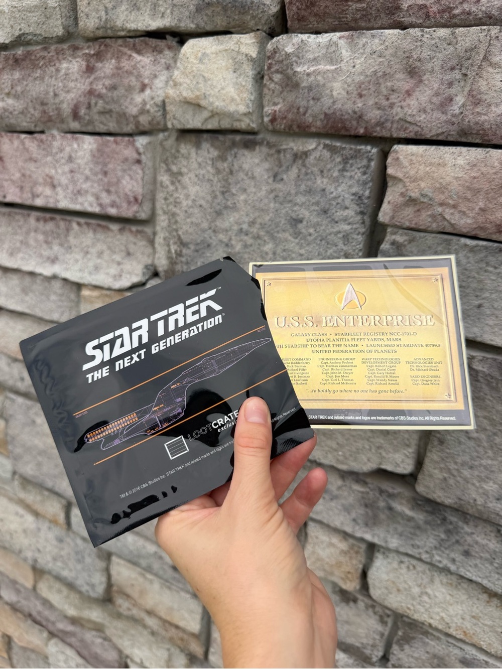Star Trek The Next Generation Collectible Plaque Set - Black and Gold